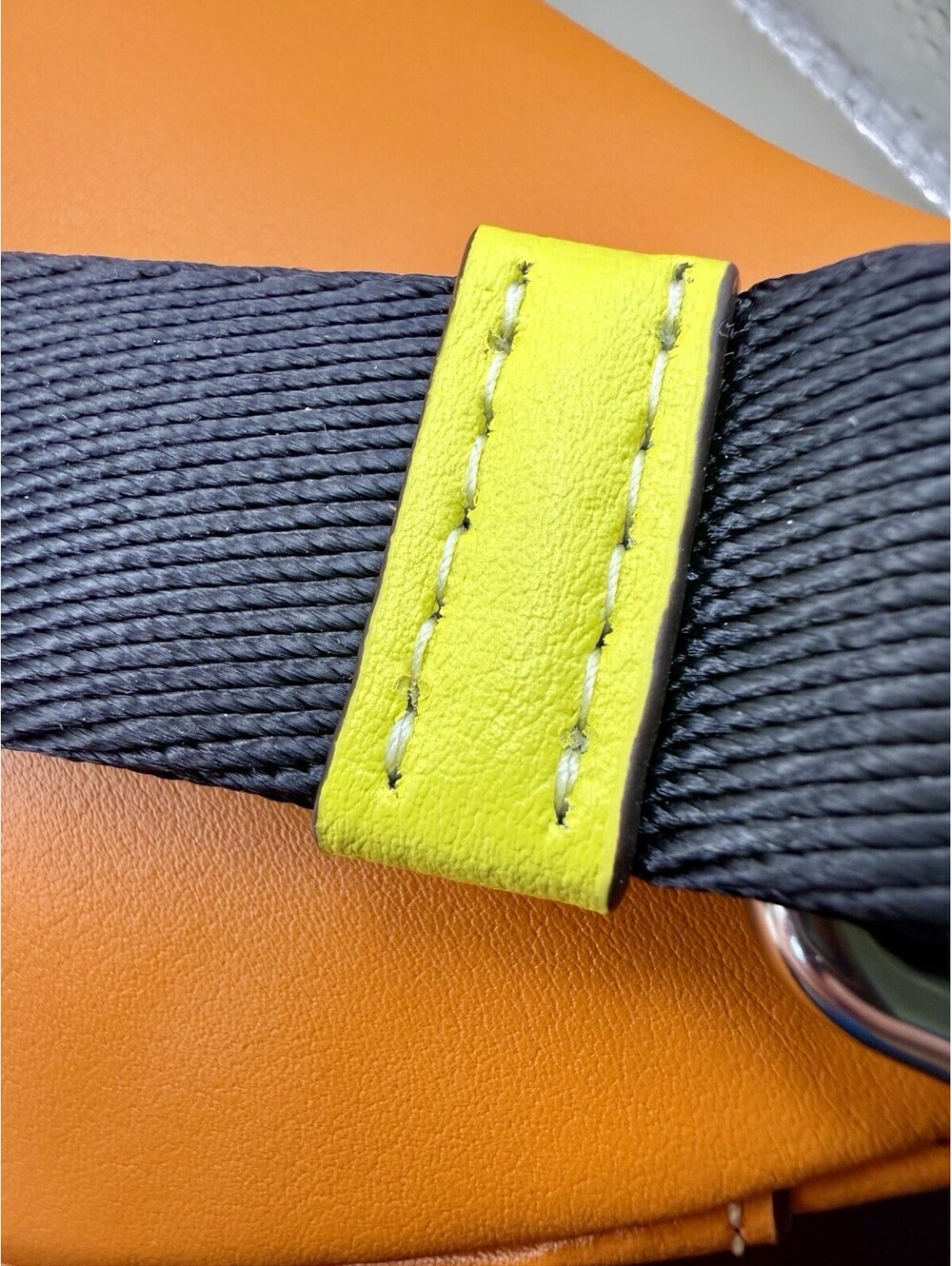 NEW Coach Signature Belt Bag Fanny Pack Crossbody Neon Yellow Orange Trim No Tag - Picture 13 of 15